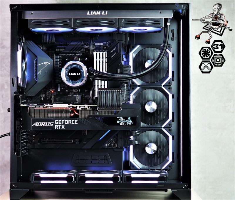 Montage client effectué avec le configurateur PC Hadware31 dans un Lian Li 011D XL