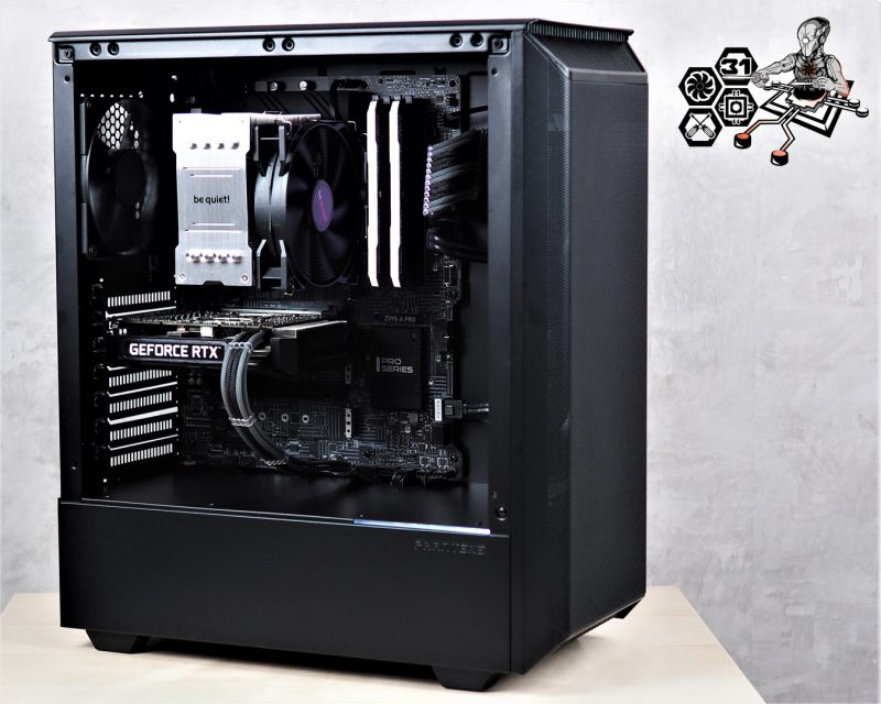 Montage client effectué avec le configurateur PC Hadware31 dans un Phanteks Eclipse p300A