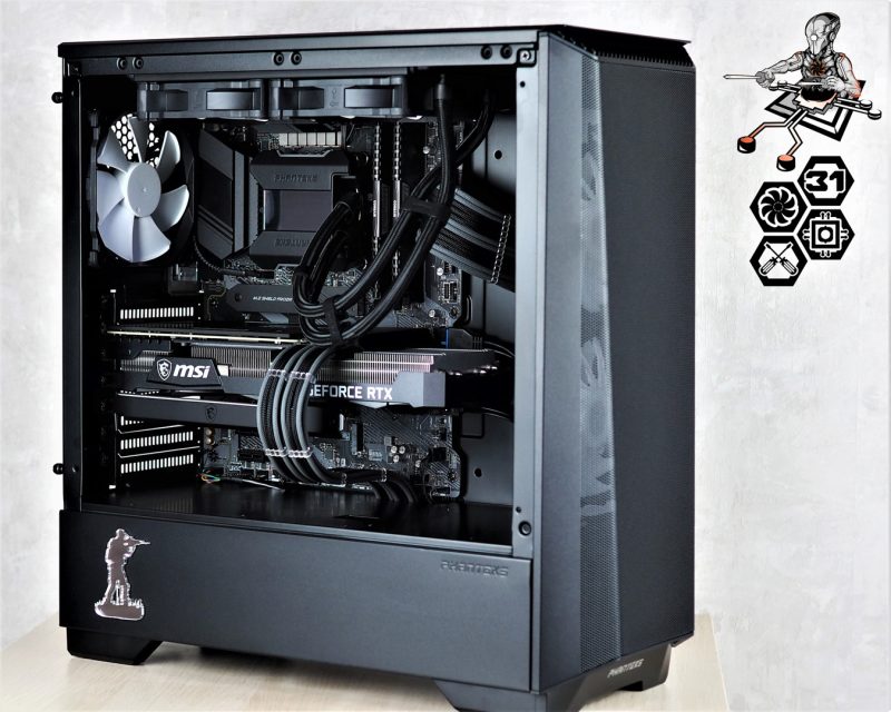 Montage client effectué avec le configurateur PC Hadware31 dans un Phanteks P360A
