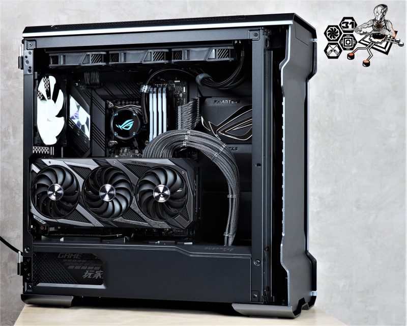 Montage client effectué avec le configurateur PC Hadware31 dans un Phanteks EVOLV X