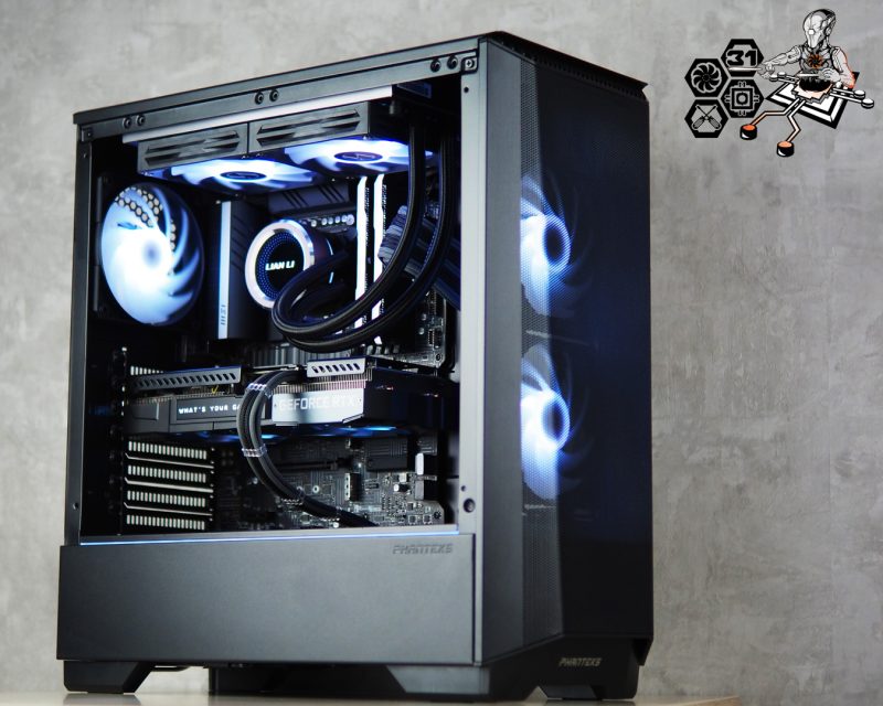 Montage client effectué avec le configurateur PC Hadware31 dans un Phanteks Eclipse p360A