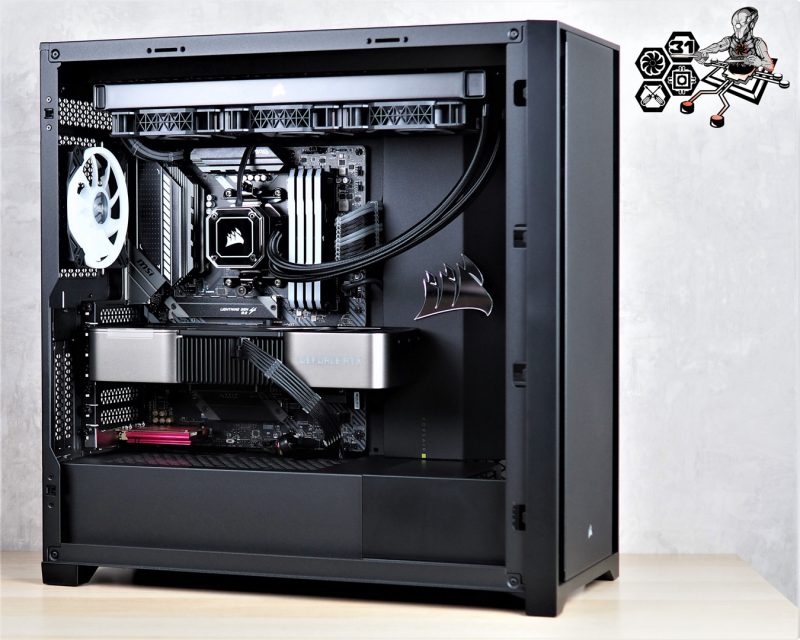 Montage client effectué avec le configurateur PC Hadware31 dans un CORSAIR 5000D