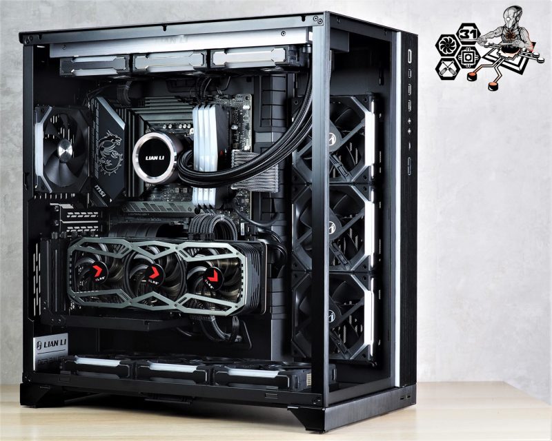 Montage client effectué avec le configurateur PC Hadware31 dans un LIAN LI O11D XL