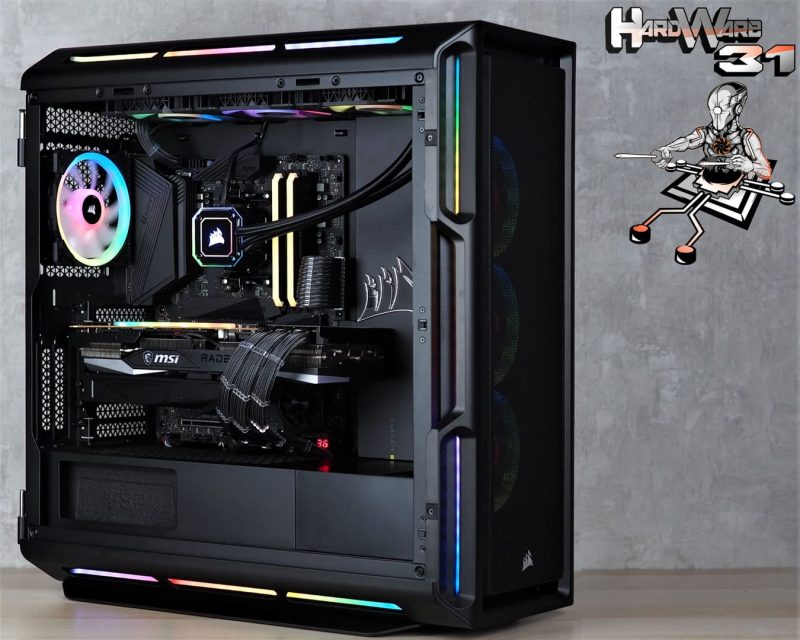 Montage client effectué avec le configurateur PC Hadware31 dans un CORSAIR iCUE 5000T RGB