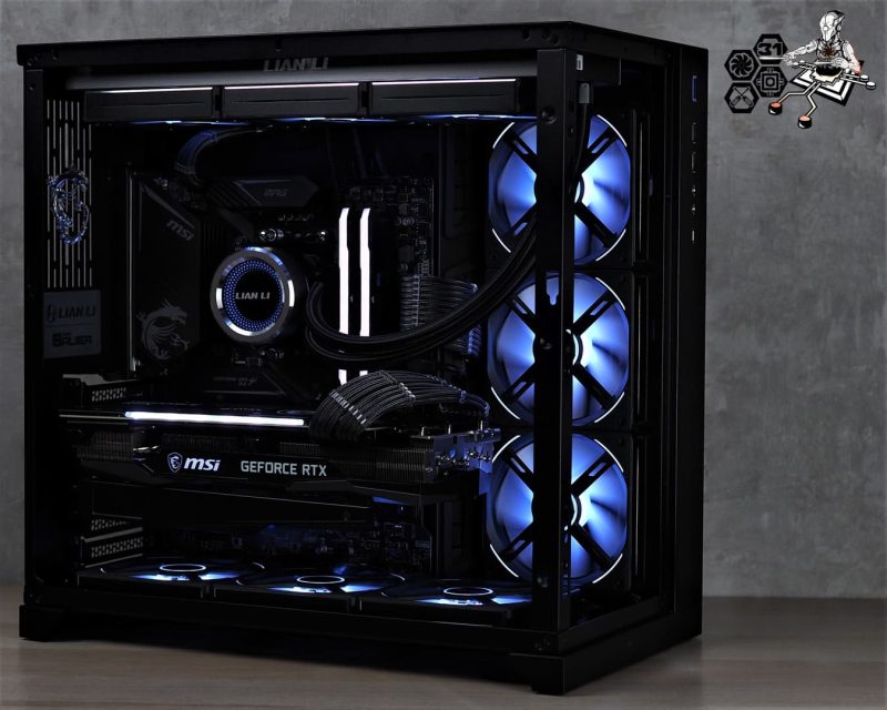 Montage client effectué avec le configurateur PC Hadware31 dans un LIAN LI PC-O11D