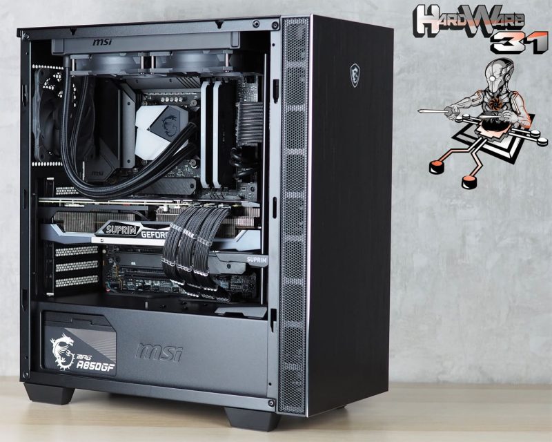 Montage client effectué avec le configurateur PC Hadware31 dans un MSI MPG Sekra 100P