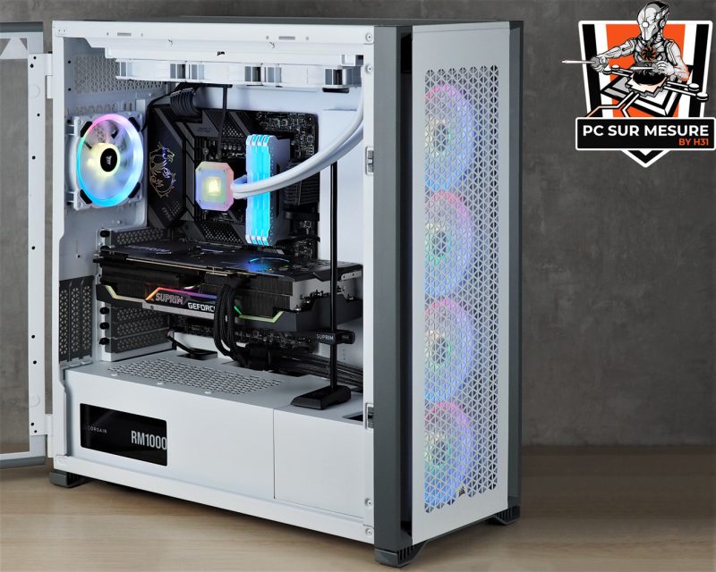 Montage client effectué avec le configurateur PC Hadware31 dans un CORSAIR 7000D Airflow