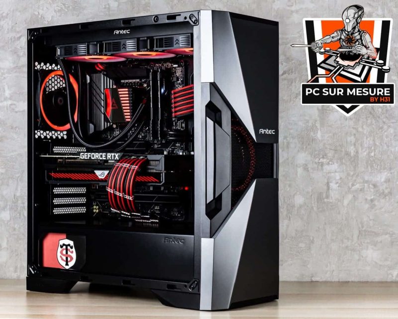 Montage client effectué avec le configurateur PC Hadware31 dans un ANTEC DA601