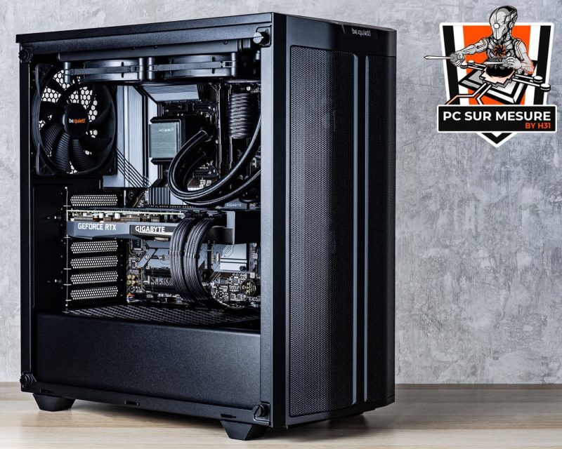 Montage client effectué avec le configurateur PC Hadware31 dans un BE QUIET! PURE BASE 500DX