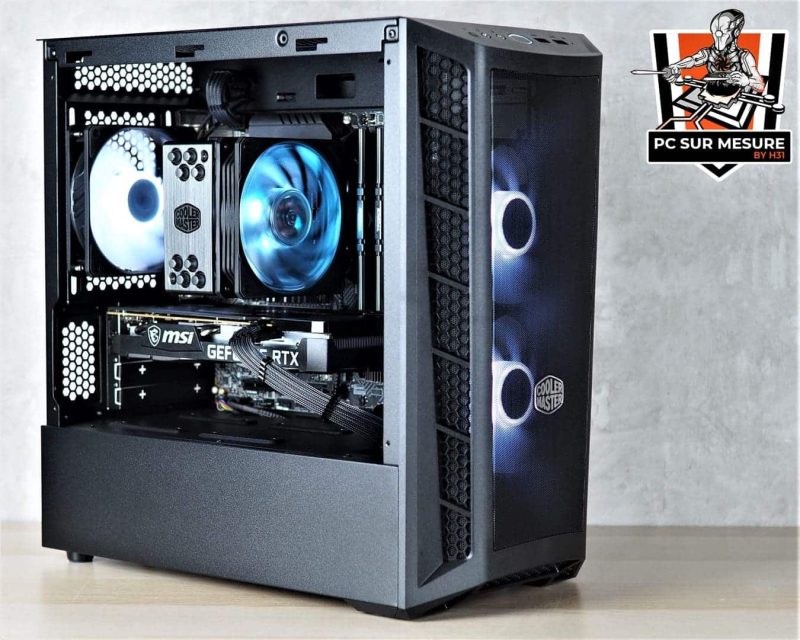 Montage client effectué avec le configurateur PC Hadware31 dans un COOLER MASTER MasterBox MB311L ARGB