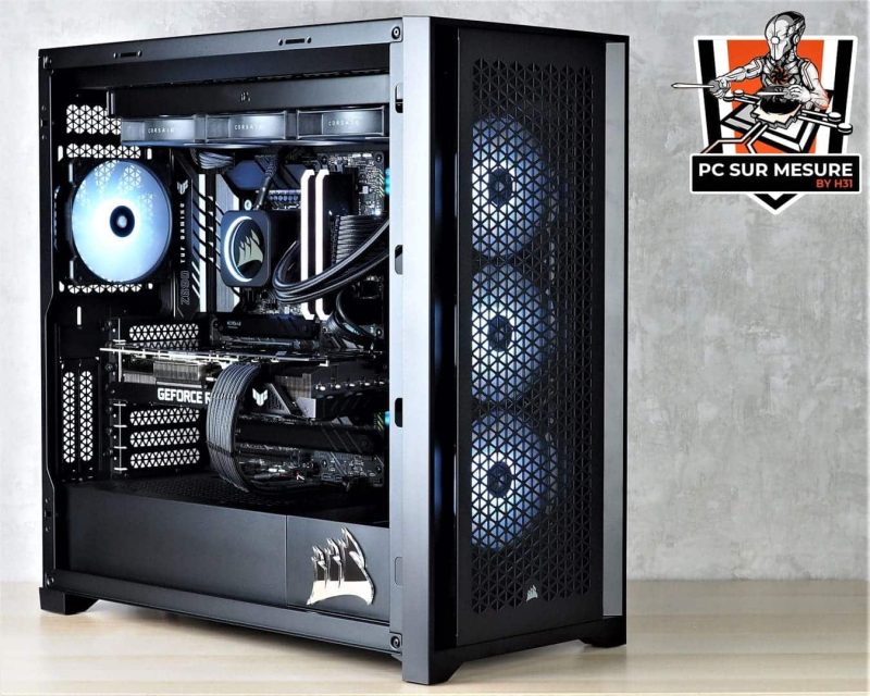 Montage client effectué avec le configurateur PC Hadware31 dans un CORSAIR 5000D Airflow
