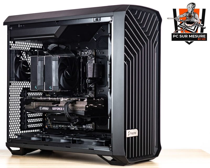 Montage client effectué avec le configurateur PC Hadware31 dans un FRACTAL DESIGN Torrent