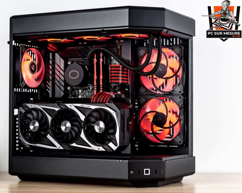 Montage client effectué avec le configurateur PC Hadware31 dans un HYTE Y60