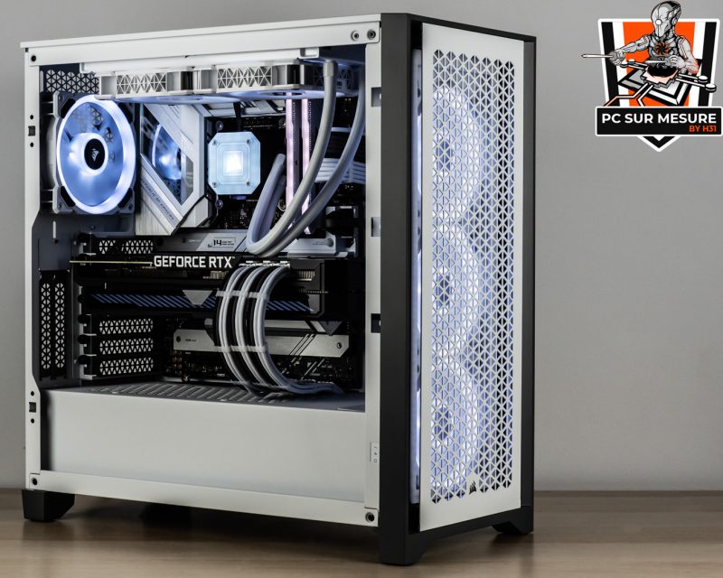 Montage dans un CORSAIR 4000D Airflow d'un PC sur mesure client effectué avec le configurateur PC Hadware31