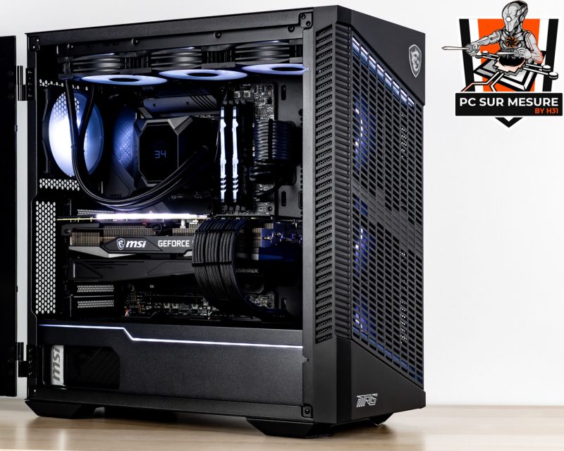 Montage dans un MSI MPG Velox 100P Airflow d'un PC sur mesure client effectué avec le configurateur PC Hadware31