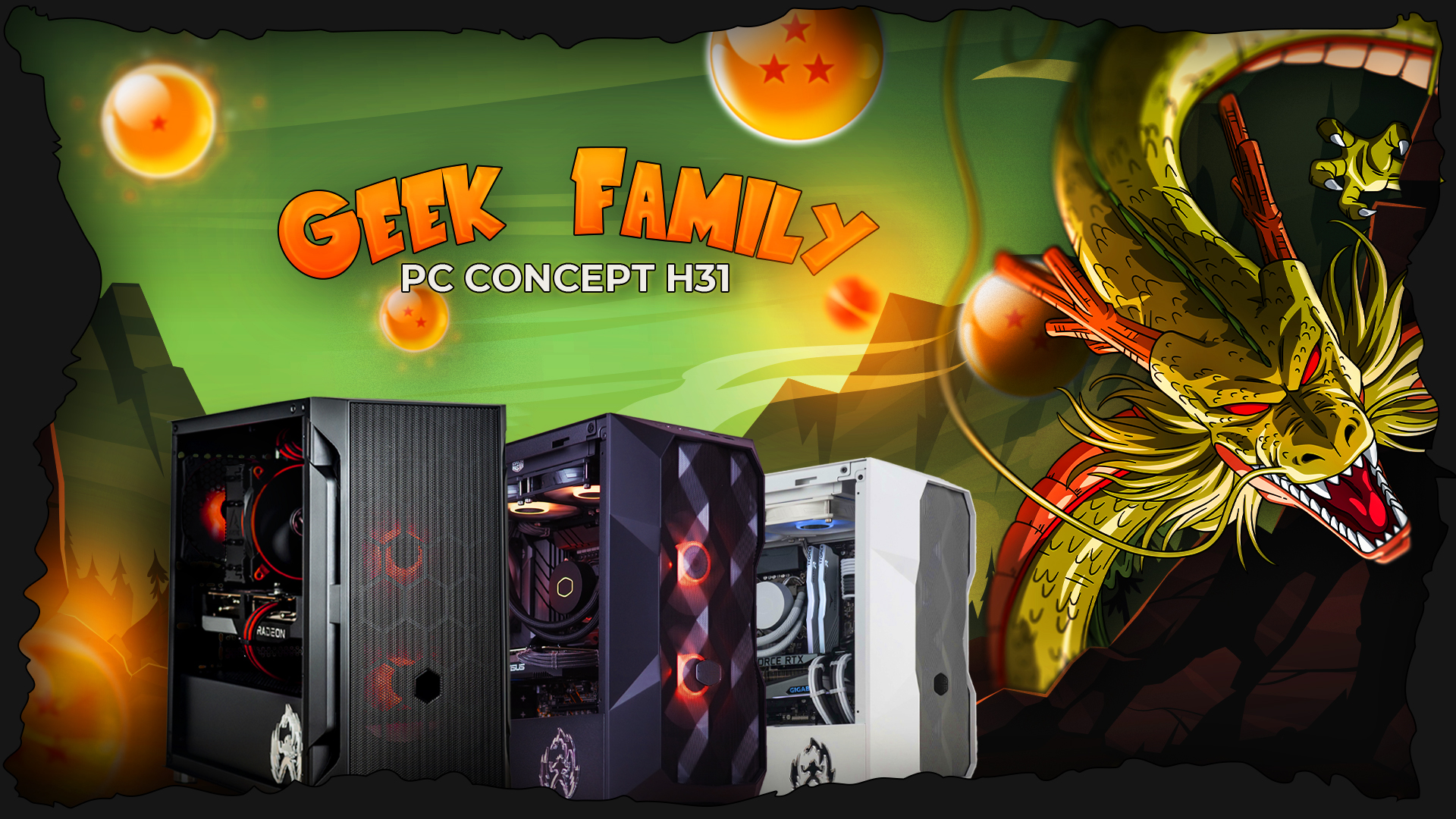 Visuel de la Gamme de PC GEEK Family des PC Concept H31 par Hardware31
