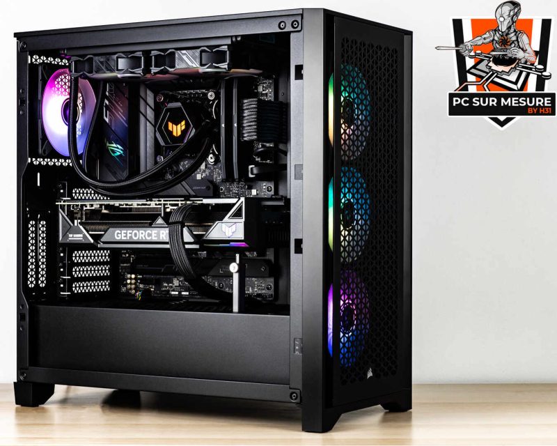 Montage dans un CORSAIR 4000D Airflow d'un PC sur mesure client effectué avec le configurateur PC Hadware31