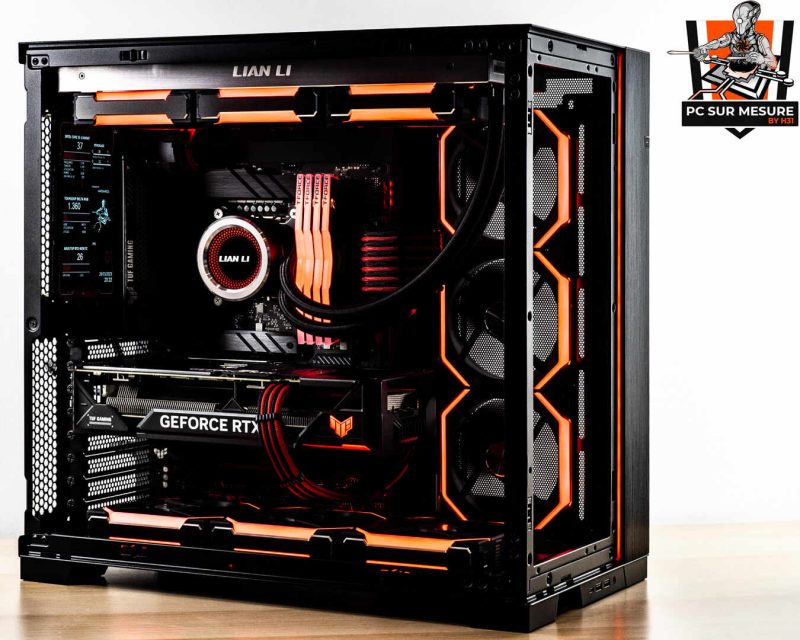 Montage client effectué avec le configurateur PC Hadware31 dans un LIAN LI O11 Dynamic EVO