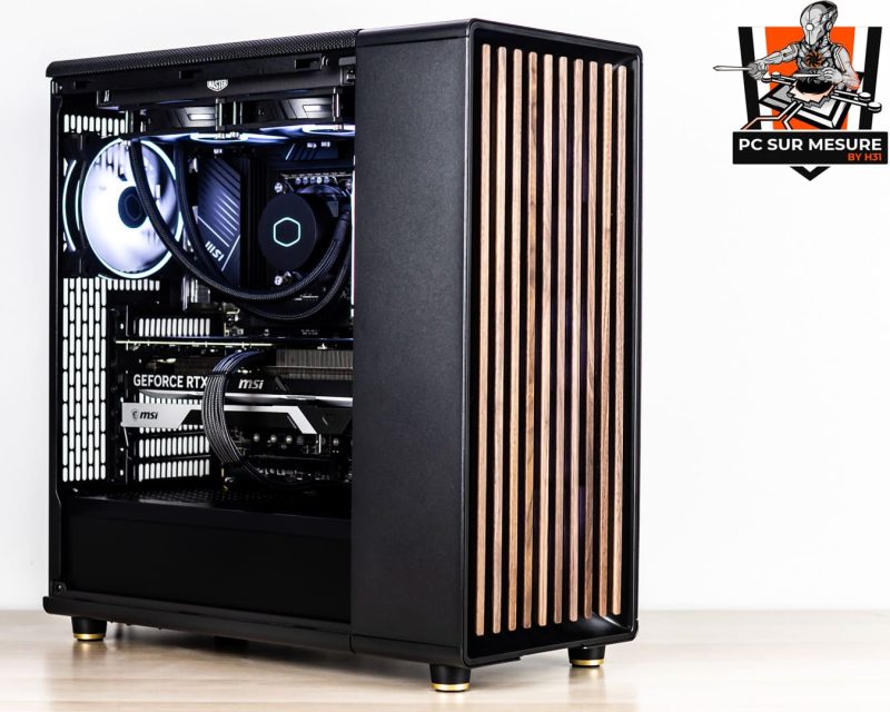 Montage dans un FRACTAL DESIGN North d'un PC sur mesure client effectué avec le configurateur PC Hadware31