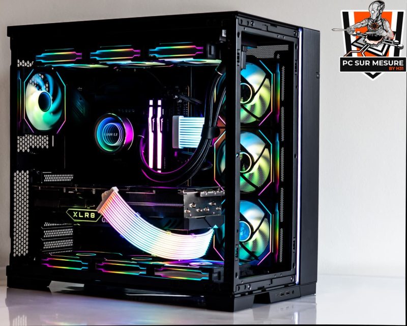 Montage dans un LIAN LI O11 Dynamic EVO d'un PC sur mesure client effectué avec le configurateur PC Hadware31