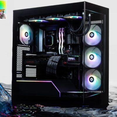 PC aquarium Silurus en Full Black Full THERMALRIGHT de la gamme H31 Top Budget monté dans PHANTEKS NV5