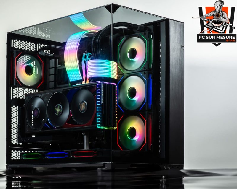 Montage dans un LIAN LI O11 Vision d'un PC sur mesure client effectué avec le configurateur PC Hadware31