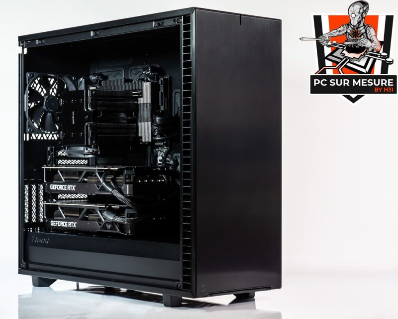 Montage dans un FRACTAL DESIGN Define 7 XL d'un PC sur mesure client effectué avec le configurateur PC Hadware31