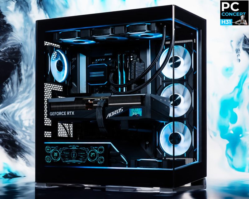 PC Super Saiyan Blue avec intégration d'un écran 8.8"