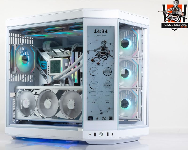 Montage dans un HYTE Y70 Touch d'un PC sur mesure client effectué avec le configurateur PC Hadware31