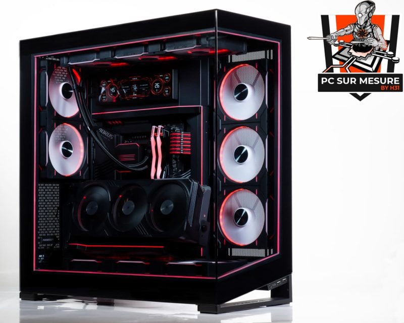 Montage dans un PHANTEKS NV9 d'un PC sur mesure client effectué avec le configurateur PC Hadware31