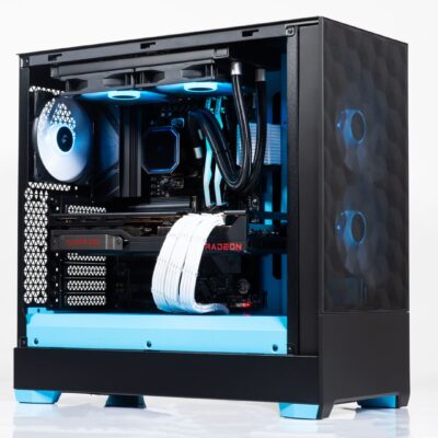 PC POP H31 Cyan Edition dans un FRACTAL DESIGN POP AIR avec Ryzen 5 7700 et RX 7800 XT
