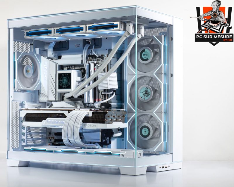 Montage dans un LIAN LI O11D EVO RGB d'un PC sur mesure client effectué avec le configurateur PC Hadware31