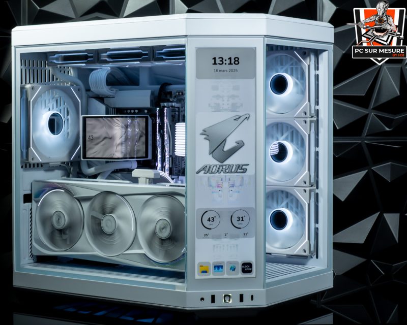 Montage dans un HYTE Y70 Touch Infinite d'un PC sur mesure client effectué avec le configurateur PC Hadware31