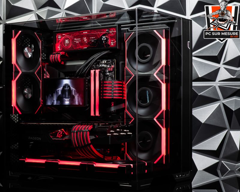 Montage dans un LIAN LI O11 Vision Compact d'un PC sur mesure client effectué avec le configurateur PC Hadware31